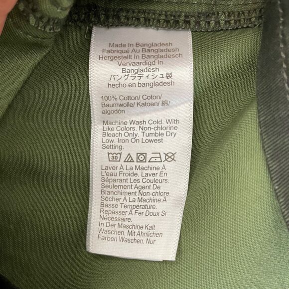 J. Crew Factory Resin Coated Twill Field Jacket Mossy Brown Petite Large‎ AL227 - Picture 8 of 10